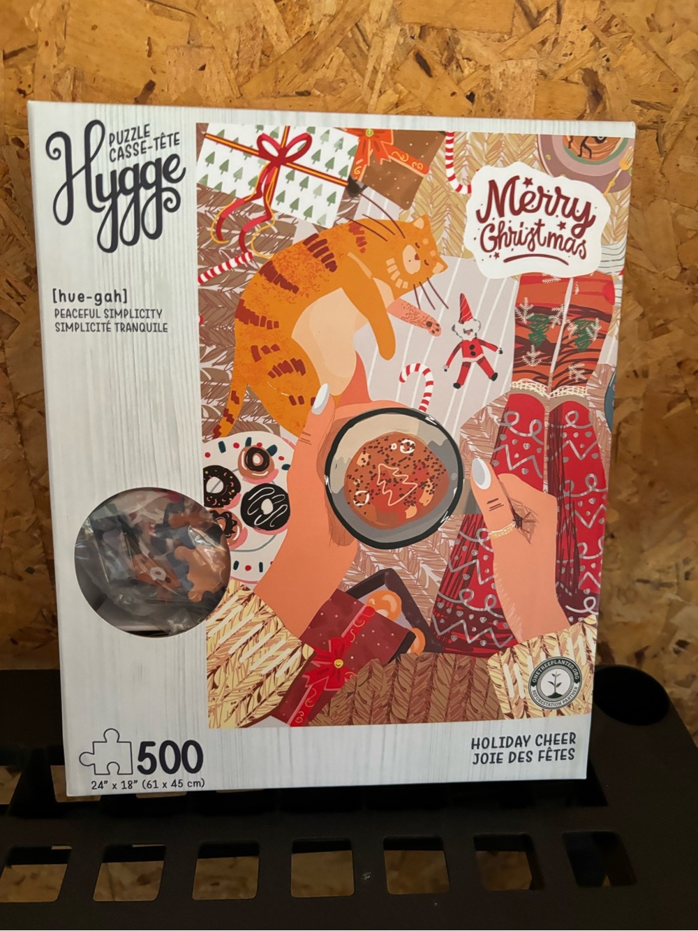 Hygge Holiday Cheer 500-Piece Puzzle - Orange, Red, Cream